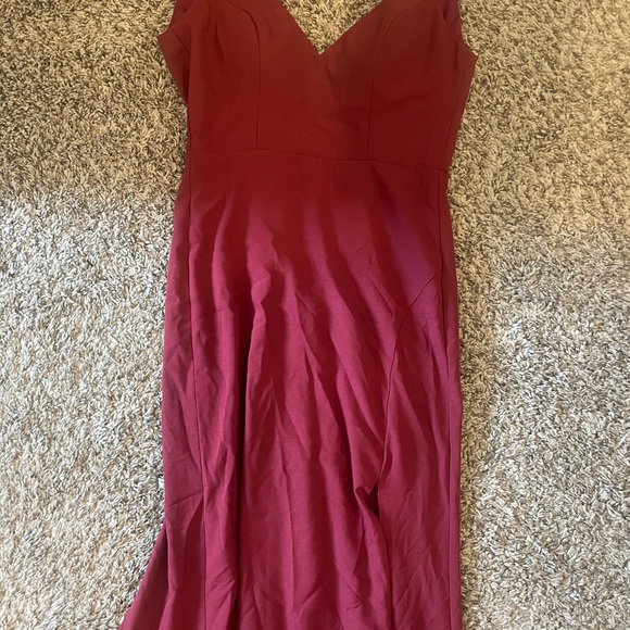 Long red wedding guest dress - Picture 2 of 2